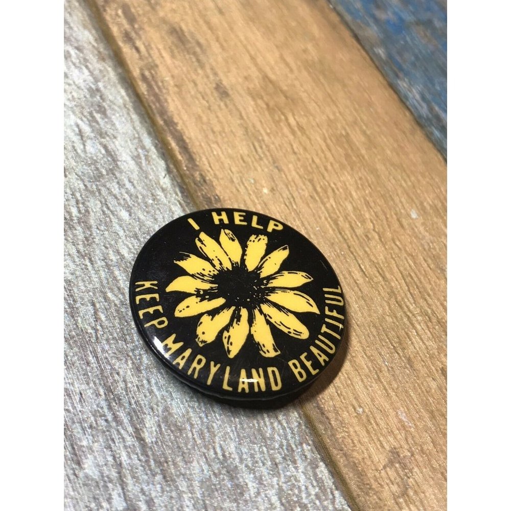 I Help Keep Maryland Beautiful Button Pin